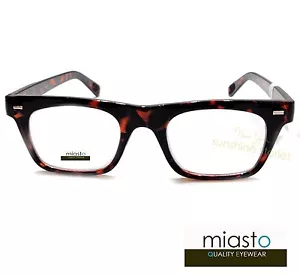 NUEVAS CON ETIQUETAS $39.99 GAFAS DE LECTURA LECTOR NERD RETRO MIASTO ""HARVARD"" + 1.75 MARRÓN TORTUGA - Imagen 1 de 2