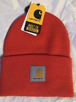 Gorro CARHARTT - Sombrero de reloj acrílico - Naranja británico - A18-R85 - Nuevo con etiquetas Foto 1 de 4
