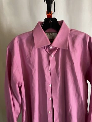 CAMISA MANGA LARGA Thomas Rosa 2 Pliegues 100 Mediana M Slim 16 x 35/36  Foto 1 de 4
