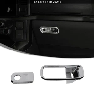 Cubierta de mango de caja de almacenamiento cromada copiloto para accesorios Ford F150 2021-22 - Imagen 1 de 9