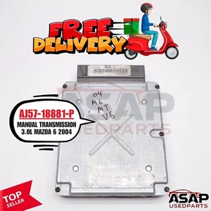📍 ECM ECU ENGINE COMPUTER MODULE 3.0L V6 MT MAZDA 6 2004 AJ57-18881-P 📍 - Picture 1 of 7