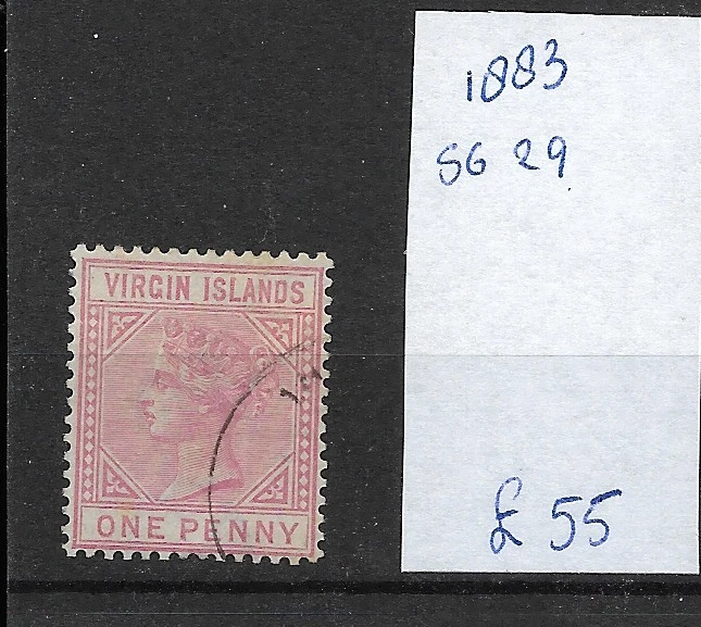 ISLAS VÍRGENES BRITÁNICAS @ 1883 QV SG29 1d rosa pálido buen precio @GB1557 Foto 1 de 1