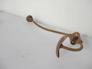 Large Vintage Iron Coat Hook Hat Hanger Old French Antique Flower 9"H - £15each - Picture 1 of 12