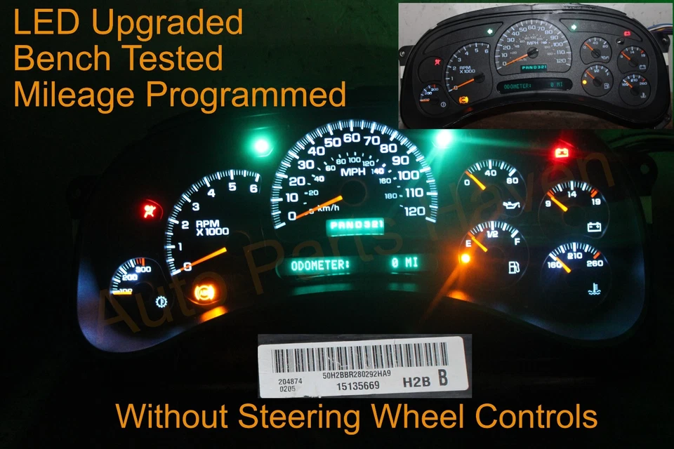 03-05 Instrument Cluster Gauges Trans Temperature Speedo Speedometer LED - Image 1 of 4