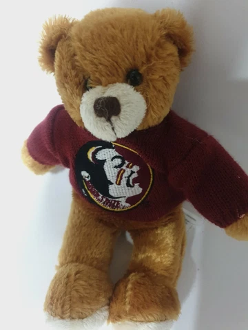 Plushland Bear FSU Indian Sweater Florida State University 8" Plush 2008 BeanBag Cover