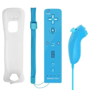 Wii Motion Plus Controller Set - 2in1 Wireless Remote & Silicone Case - Picture 1 of 6