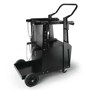 VEVOR Mobiler Schweißwagen Werkstattwagen 2 Ablageflächen mit Schrank 120kg - Bild 1 von 12