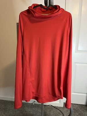 Reel Legends Sweatshirt Mens Medium Hoodie Performance Lightweight Tec Red - Image 1 of 4