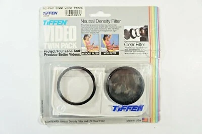 TIFFEN 52mm ND 0.6 NUTRAL DENSITY + UV CLEAR SCREW-IN OPTICAL GLASS FILTERS - Image 1 of 4