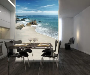 3D Blue Sky Beach 457 Wallpaper Mural Paper Wall Print Wallpaper Murals UK Lemon - Picture 1 of 6