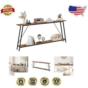 Slim 2-Tier Sofa and Entryway Table - Stylish Storage Solution for Small Spaces - Picture 1 of 10