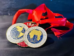 IBF International Boxing Federation Championship Boxing Medal Red Ribbon - Picture 1 of 5