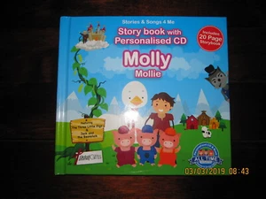 STORY BOOK WITH PERSONALISED CD MOLLY new - Picture 1 of 2