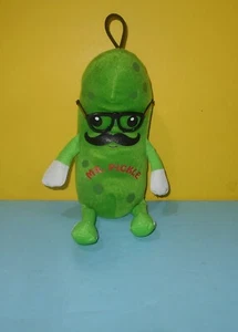 11" MR. PICKLE Plush Stuffed Toy FIESTA Glasses Mustache Hang Loop  - Picture 1 of 2