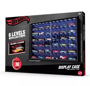 Hot Wheels Display Case 6 Levels with LED Strips Wall Mounted Cars Protection - Picture 1 of 7