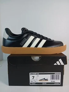 adidas Womens VL Court 3.0 Shoes Black/Gum Size 7 - Picture 1 of 8