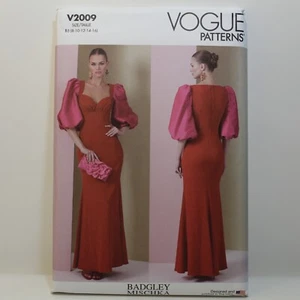 Vogue Schnittmuster V2009 Badgkey Mischka Damen Abendkleid Größen 8-16 UNGESCHNITTEN - Bild 1 von 3