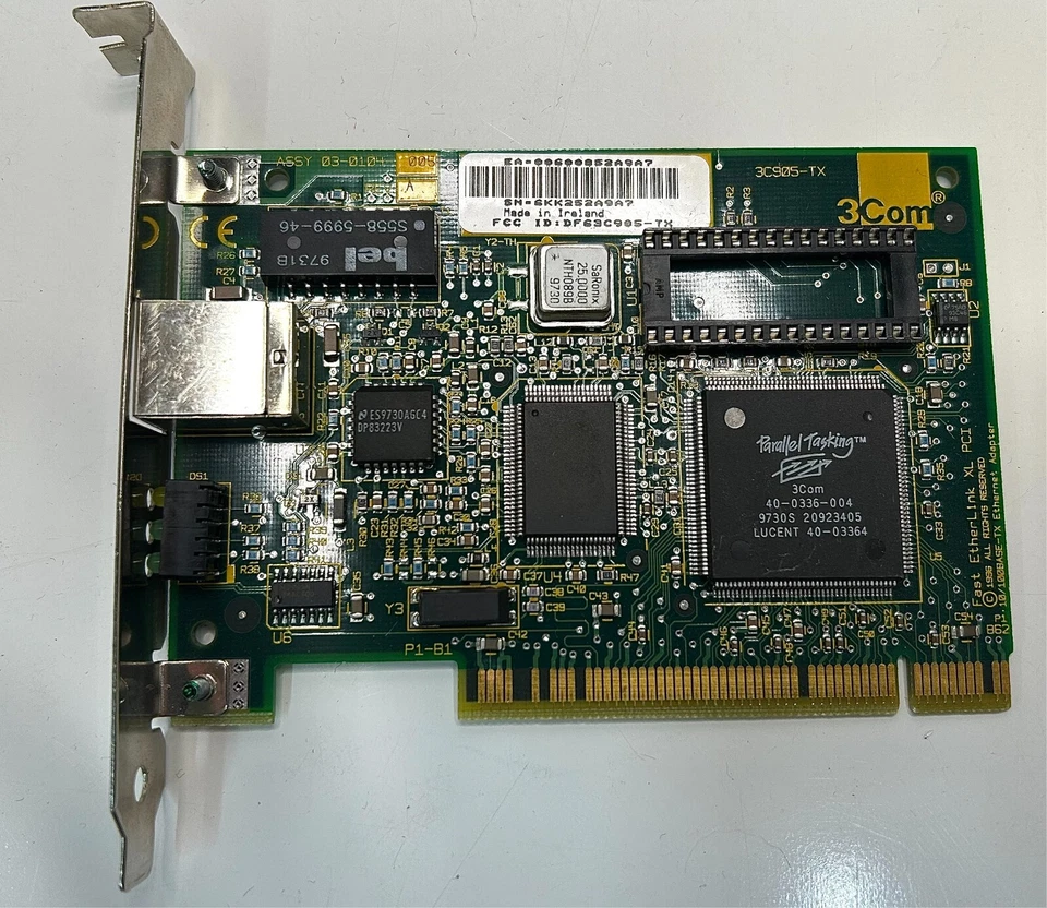 3COM - DF63C905-TX, 3C905-TX, PCI 10/100BASE-TX ETHERNET ADAPTER - Real Time - Image 1 of 2