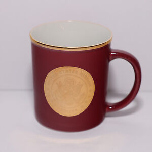 US Mission Geneva Coffee Mug Gold Crest Trim High Gloss State Dept Switzerland