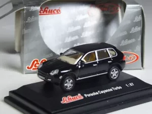 (YG-6) Schuco 21785 Porsche Cayenne Turbo nero in scala 1:87 in confezione originale - Foto 1 di 1