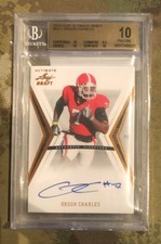 2012 BGS 10 Orson Charles LEAF ULTIMATE DRAFT Autographs # OC1 RC Rookie
