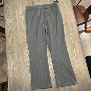 NWT Investments Barely Flare Leg Pants The PARK AVE Fit Stretch Gray 14 Long - Picture 1 of 12