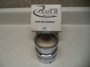 Rush Racing Products Exhaust Muffler End Cap Chrome Knurled 3009 NEW!!! - Bild 1 von 4