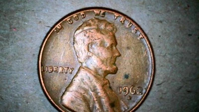 1962 Lincoln Penny D Mint Mark, Liberty Rim, And DDO - Image 1 of 4