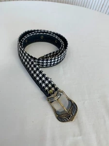 Ceinture Vintage Pied de Poule Femme belle boucle Couturière CEBR087 - Imagen 1 de 10