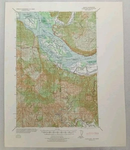 WW2 ARMY WAR DEPARTMENT CATHLAMET OREGON OR GEOLOGICAL SURVEY TOPOGRAPHICAL MAP - Picture 1 of 6