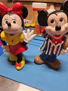 Mickey And Minnie Ceramic Statues - Picture 1 of 9