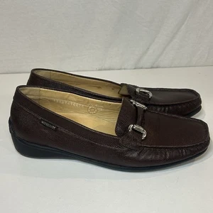 Mephisto Cool Air Woman’s Size 9 Brown Leather Ring Strap Comfort Loafers Shoe - Picture 1 of 10