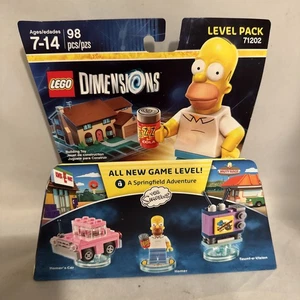 NUOVO Lego Dimensions Homer Simpson Minifiger Pink Car Level Pack 71202 scatola sigillata - Foto 1 di 6