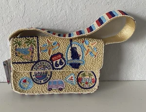 Bolso de Hombro Hecho a Mano en la India World Travel Route 66 Cuentas Viral NUEVO - Imagen 1 de 19