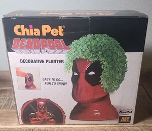 Maceta de cerámica decorativa para mascotas Deadpool Chia Marvel nueva en caja - Imagen 1 de 8