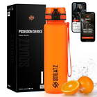 1000ml. Frosted Water Bottle with Strainer - Leak Proof  Gym Bottle (Orange) US
