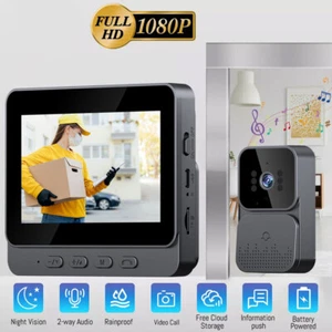 4.3'' Wireless Smart Doorbell Intercom System 1080P HD Door Bell Cameras Monitor - Picture 1 of 12