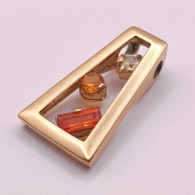 ⭐ Pierre Lang Anhänger Charm Halskette Kette Gold Collier Perle Stein 185 ⭐ - Bild 1 von 3