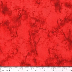 Bright Red Marble Stone 100% Cotton Fabric by the 1/4 yard - Picture 1 of 1