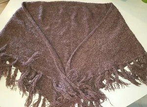womens CHARLOTTE RUSSE purple SHAWL WRAP ONE SIZE FITS MOST fringe trim WARM @@ - Picture 1 of 1