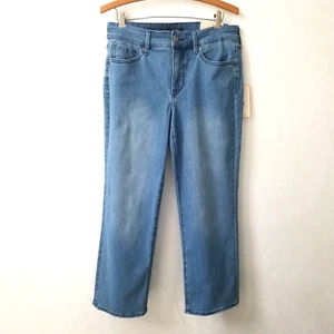 NYDJ Not Your Daughters Jeans Marilyn gerade Stretch Denim kurz 30 x 25 neu - Bild 1 von 6