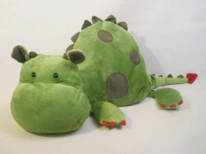 Rare Jellycat plush stuffed large green CUSHKIN dragon dinosaur cuddle decor - Picture 1 of 3