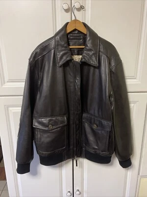 Roundtree & Yorke Genuine Lamb Skin Leather Jacket Size XLarge , Color Black - Image 1 of 4