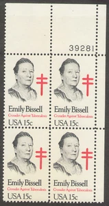 US. 1823. 15c. Emily Bissell (1861-1948). PB4 #39281 UR. MNH. 1980 - Picture 1 of 2