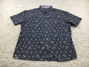 Van Heusen Shirt Mens XXL 2XL Multicolor Flamingo Button Outdoor Cotton Blend - Picture 1 of 12