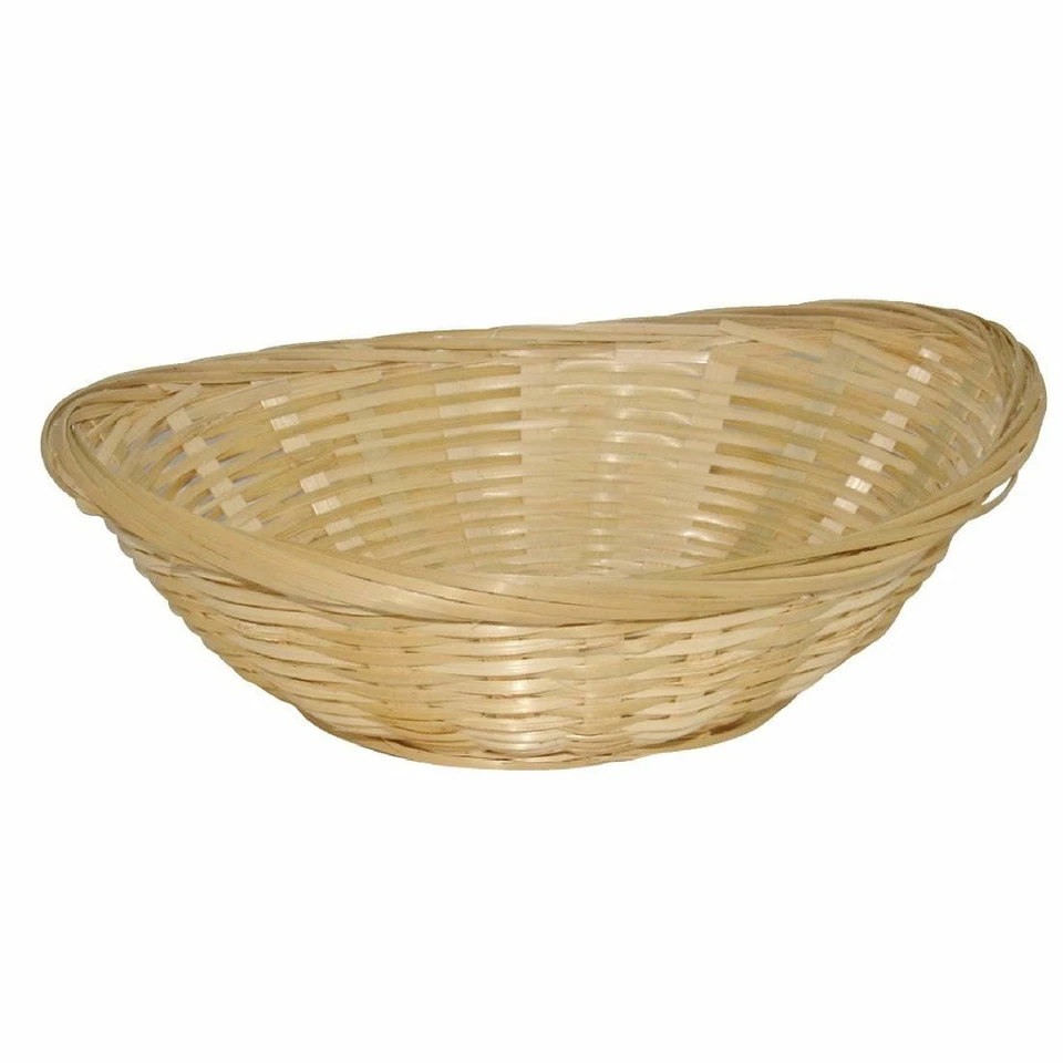 Olympia Wicker Bread Basket in Beige - Oval Shaped 228X178mm Pack of 6 - Image 1 of 1
