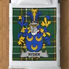 Ryder Surname Coat of Arms Blanket Irish Tartan Heritage Family Gift