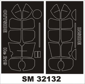 HEINKEL He-219 A-2/5/7 UHU CANOPY PAINTING MASK TO REVELL KIT #32132 1/32 MONTEX - Picture 1 of 1