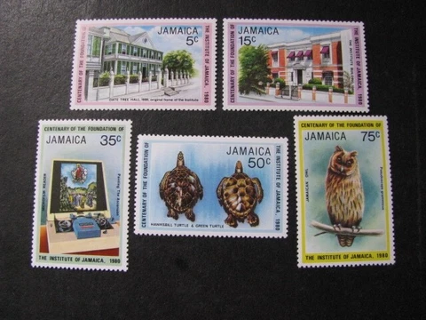 Jamaica Stamp Set Scott # 484-488 Never Hinged Unused Cover