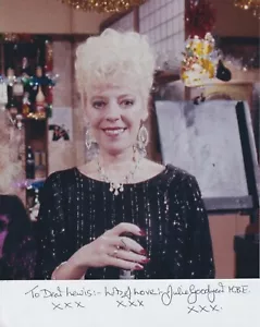 Foto firmada a mano de Julie Goodyear 8x10, autógrafo, coronación Street Bet Lynch E - Imagen 1 de 1
